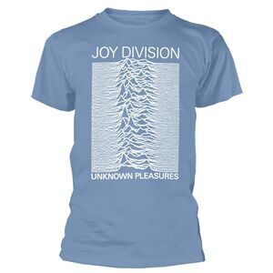 Joy Division Unisex Adult Unknown Pleasures T-Shirt / Light Blue/White